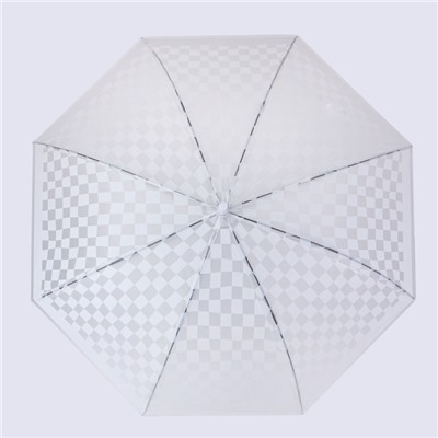 Зонт - трость полуавтоматический «Клетка», 8 спиц, R = 47 см, цвет МИКС
