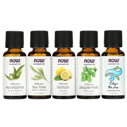 Now Foods, Plant Defense, Essential Oils Kit, 5 Bottles, 1 fl oz (30 ml) Each