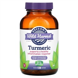 Oregon's Wild Harvest, Turmeric, 120 Vegetarian Capsules