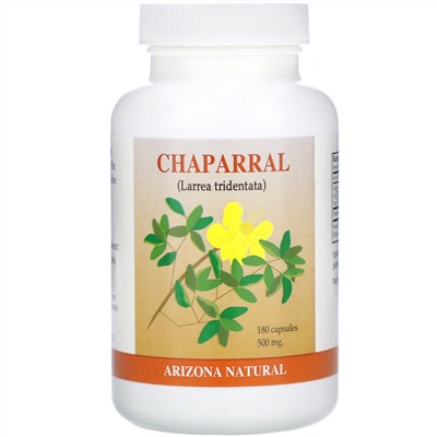 Arizona Natural, Chaparral, 500 mg, 180 Capsules