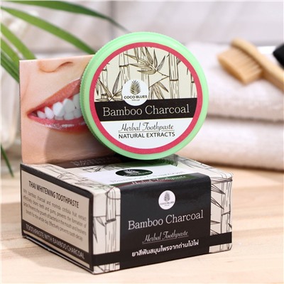 Coco Blues Травяная зубная паста с экстрактом бамбукового угля / Bamboo Charcoal Herbal Toothpaste, 30 г