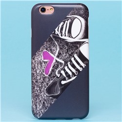 Чехол-накладка - SC185 для "Apple iPhone 6/iPhone 6S" (001) (black/purple)