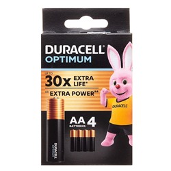 Батарейка AA Duracell LR6 OPTIMUM (4-BL) (4/64/16000)