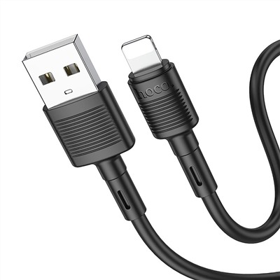 Кабель USB - Apple lightning Hoco X83  100см 2,4A  (black)