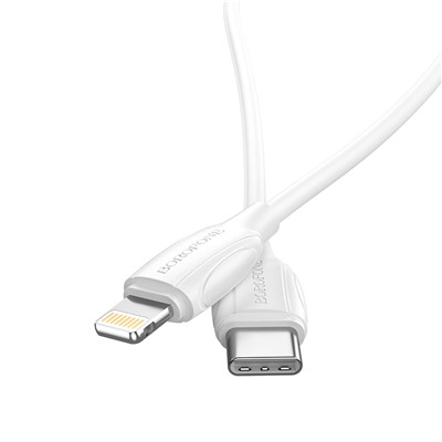 Кабель Type-C - Apple lightning Borofone BX19  100см 3A  (white)