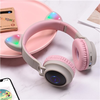 Bluetooth-наушники полноразмерные Hoco W27 (gray/pink)