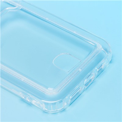 Чехол-накладка - SC276 с картхолдером для "Apple iPhone 12 Pro" (transparent)