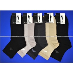ЦЕНА ЗА 5 ПАР: Юста носки мужские укороченные спортивные 1с19 сетка черные