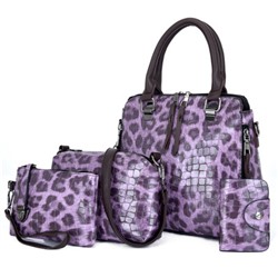 Комплект сумок из 4 предметов арт А19 ,цвет:фиолетовый ОЦ