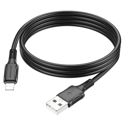 Кабель USB - Apple lightning Borofone BX80 (повр. уп.)  100см 2,4A  (black)