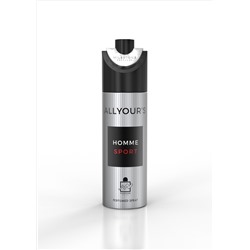 Дезодорант-спрей MILESTONE ALL YOUR'S HOMME SPORT (Allur Homme Sport Channel) MEN Perfumed Deodorant Парфюмированный для мужчин, 200 мл