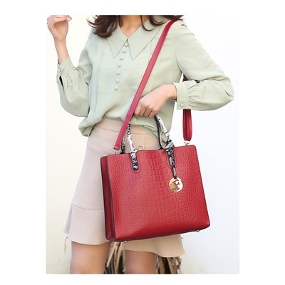 Набор сумка и кошелёк, арт А37, цвет:красный ОЦ