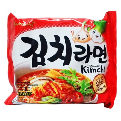 Острая лапша Кимчи Рамен Samyang, Корея, 120 г Акция