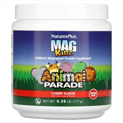 Nature's Plus, "Парад зверей" Mag Kidz, магний для детей, вкус натуральной вишни, 0,37 ф (171 г)