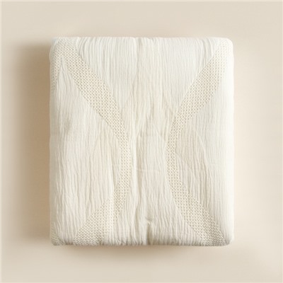 Плед SL Home Cotton 210*240 см, муслин/жаккард, 100% хлопок