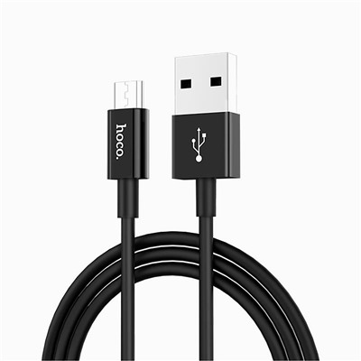 Кабель USB - micro USB Hoco X23 Skilled  100см 2,1A  (black)