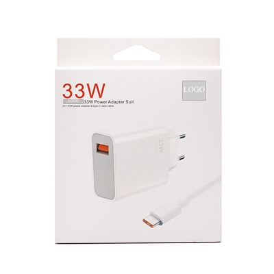 Адаптер Сетевой с кабелем ORG Xiaomi [BHR6039EU] USB 33W (USB/Type-C) (B) (white)