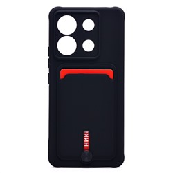 Чехол-накладка - SC304 с картхолдером для "Xiaomi Redmi Note 13 Pro 5G" (black)