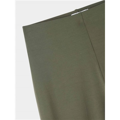 Однотонные брюки-кюлоты Темно-зеленый защитный