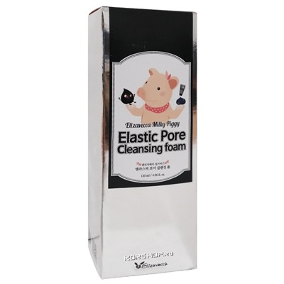 Очищающая пенка для умывания с древесным углем Milky Piggy Elastic Pore Elizavecca, Корея, 120 мл