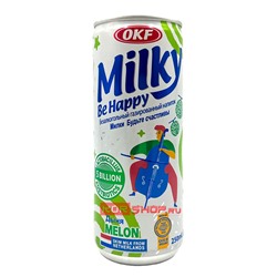 Напиток газированный безалкогольный Дыня Милки Би Хэппи Milky Be Happy OKF, Корея, 250 мл