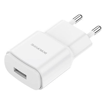 Адаптер Сетевой с кабелем Borofone BA48A Orion (повр. уп.) USB 2,1A/10W (USB/Micro USB) (white)