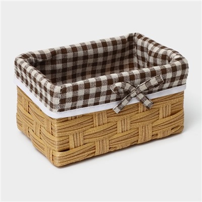 Набор корзин для хранения LaDо́m, ручное плетение, 3 шт: от 18×12×9,5 см до 26×20×11,5 см, цвет коричневый