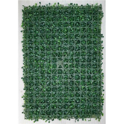 Искусственная трава на стену, коврик самшит т-зеленый в модулях, декоративный газон 40х60см