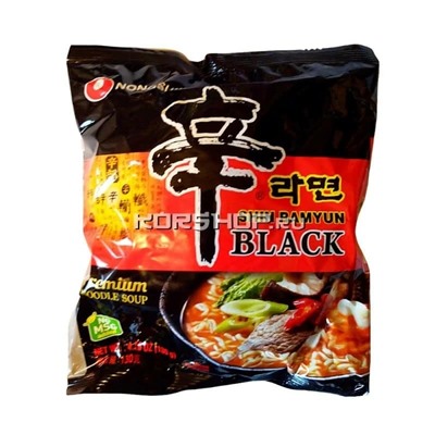 Лапша Шин Рамён Блэк Премиум/Shin Ramyun Black Nongshim (в пачке), Корея 130 г Акция