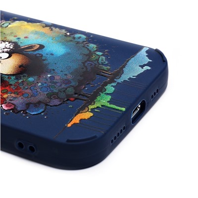 Чехол-накладка - SC335 для "Apple iPhone 14 Pro"  (овечка) (dark blue) (227044)