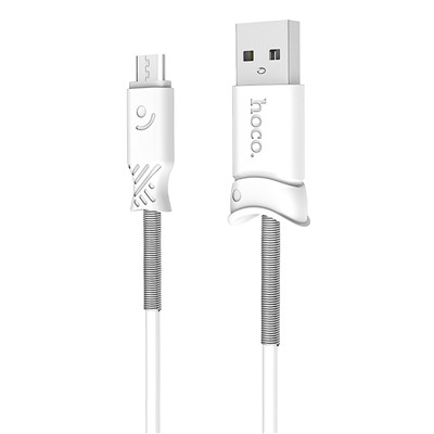 Кабель USB - micro USB Hoco X24 Pisces  100см 2,4A  (white)