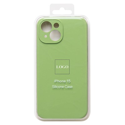 Чехол-накладка ORG Soft Touch с закрытой камерой для "Apple iPhone 15" (green) (230159)