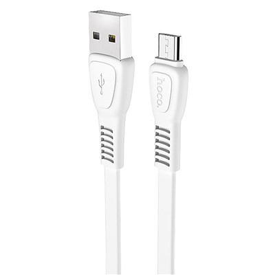 Кабель USB - micro USB Hoco X40 Noah Charging (повр. уп)  100см 2,4A  (white)