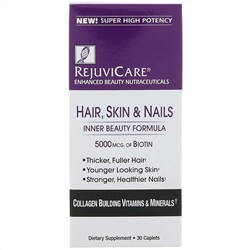 Rejuvicare, Hair, Skin & Nails, Inner Beauty Formula, 5000 mcg of Biotin, 30 Caples