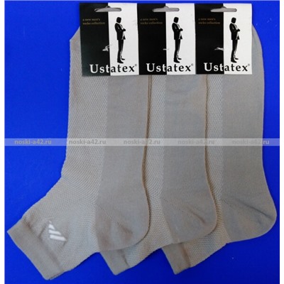 ЦЕНА ЗА 10 ПАР: ЮстаТекс носки мужские укороченные спортивные 1с19 сетка серые