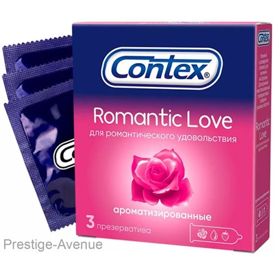 Презервативы Contex Romantic Love ароматизированные 3 шт. в упаковке