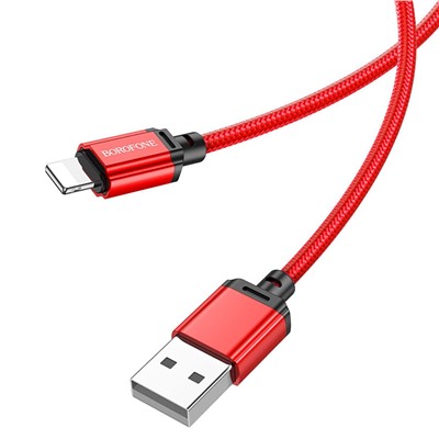 Кабель USB - Apple lightning Borofone BX87  100см 2,4A  (red)