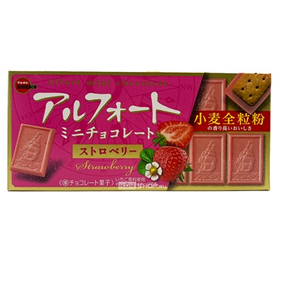 Шоколад Альфорт Мини клубничный Alfort Mini Strawberry Bourbon, Япония, 55 г Акция