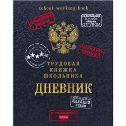Дневник 1-11 класс (твердая обложка) "Трудовая книжка школьника" 3D фольга (064010) 20700 Хатбер