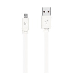 Кабель USB - micro USB Hoco X5 Bamboo  100см 2,4A  (white)