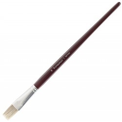 Кисть щетина художественная №20 плоская AF15-012-20 длинная ручка, пропитанная лаком ARTформат
