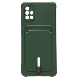 Чехол-накладка - SC304 с картхолдером для "Samsung SM-A515 Galaxy A51 4G" (dark green) (208736)