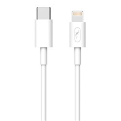 Кабель Type-C - Apple lightning SKYDOLPHIN S57L (повр. уп)  100см 3A  (white)