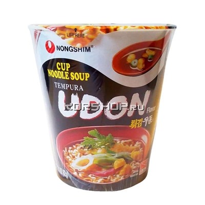 Лапша с темпурой и морепродуктами Твигим Удон Nongshim (в стакане), Корея 62 г