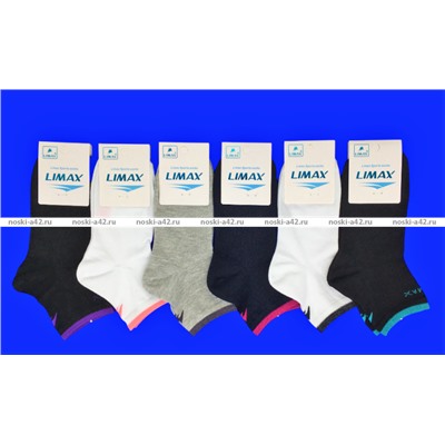 ЦЕНА ЗА 6 ПАР: LIMAX носки женские спорт укороченные хлопок