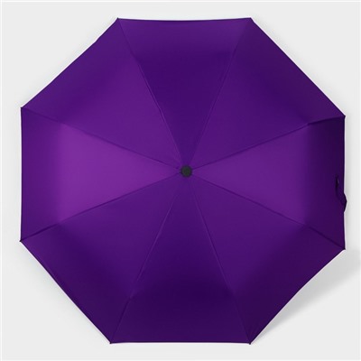 Зонт автоматический «Однотонный», 3 сложения, 8 спиц, R = 48 см, цвет МИКС