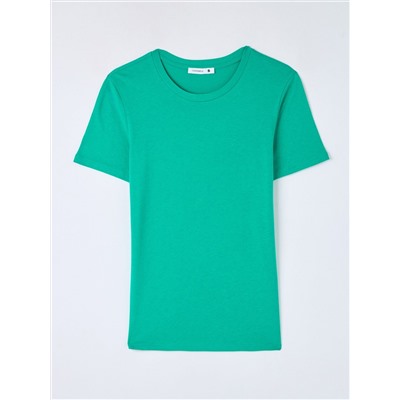 Базовая футболка с круглым вырезом Изумрудно-зеленый