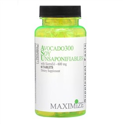 Maximum International, Avocado 300 Soy Unsaponifiables, 300 мг, 60 таблеток