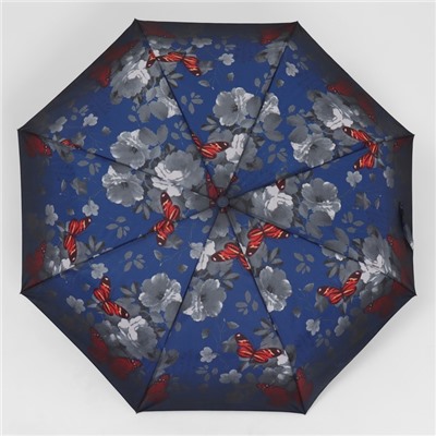 Зонт автоматический «Olivia», ветроустойчивый, 3 сложения, 8 спиц, R = 47 см, цвет МИКС