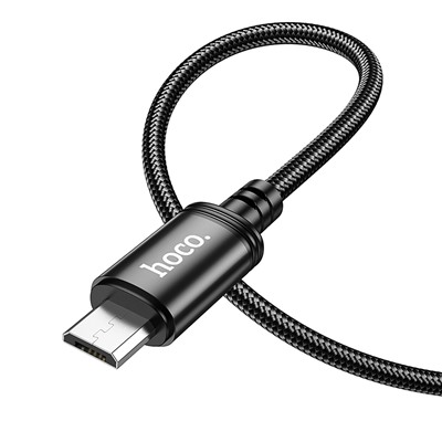 Кабель USB - micro USB Hoco X89 Wind (повр. уп.)  100см 2,4A  (black)